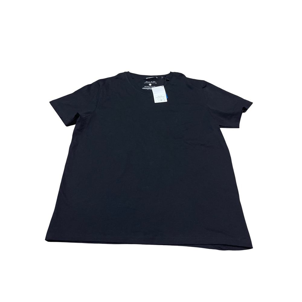 Porter & Ash Mens Performance Tee Black V-Neck Short Sleeve Stretch Shirt Large